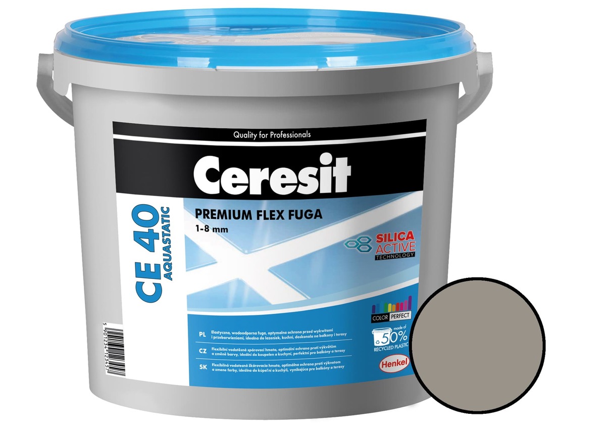 Spárovací hmota Ceresit CE 40 cementově šedá 5 kg CG2WA CE40512 Ceresit