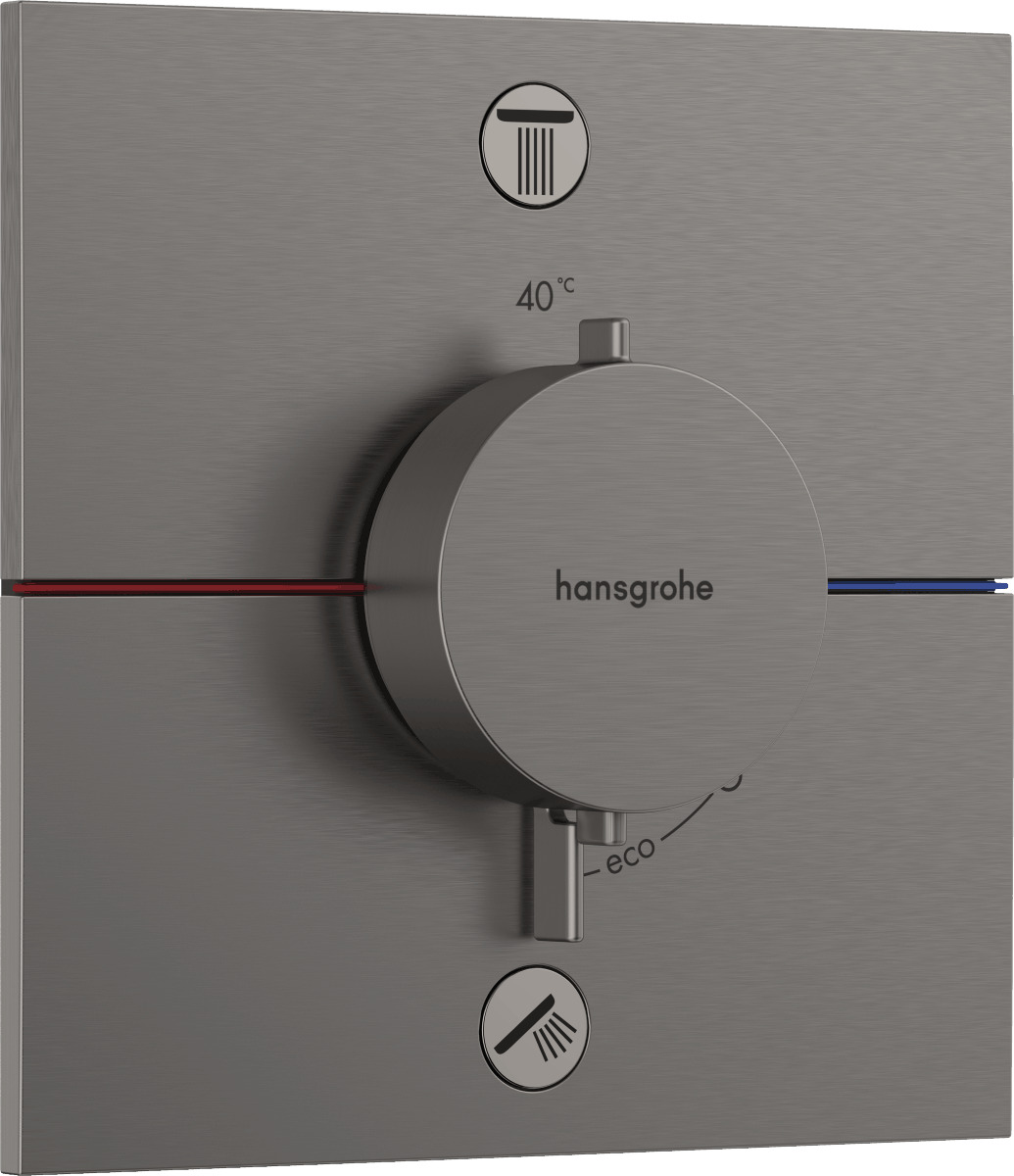 Vanová baterie Hansgrohe ShowerSelect Comfort E bez podomítkového tělesa kartáčovaný černý chrom 15572340 Hansgrohe