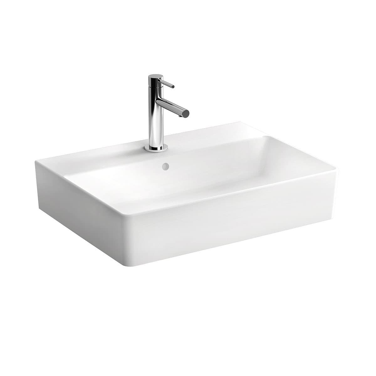 Závěsné umyvadlo Vitra Nuo 60x44 cm otvor pro baterii uprostřed 7432-003-0001 Vitra