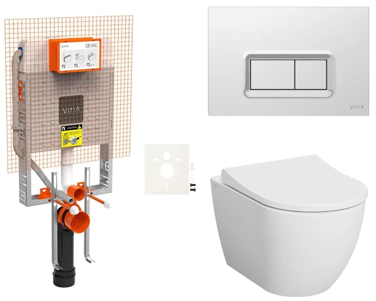 Cenově zvýhodněný závěsný WC set Vitra k zazdění + WC Vitra Nuo SIKOVIZNUO680 Vitra