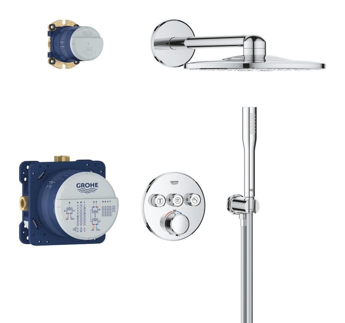 Sprchový systém Grohe Precision SmartControl včetně podomítkového tělesa chrom 34874000 Grohe