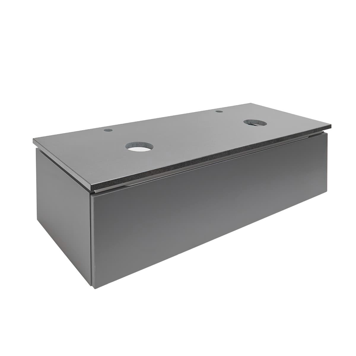 Koupelnová skříňka s kamennou deskou SAT Feel 120x30x46 cm antracit mat SATFEEL120ANTTK SAT