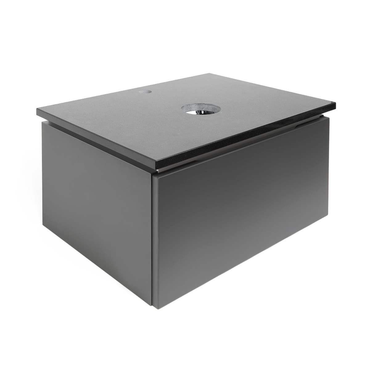 Koupelnová skříňka s kamennou krycí deskou SAT Feel 60x30x46 cm antracit mat SATFEEL60ANTTK SAT