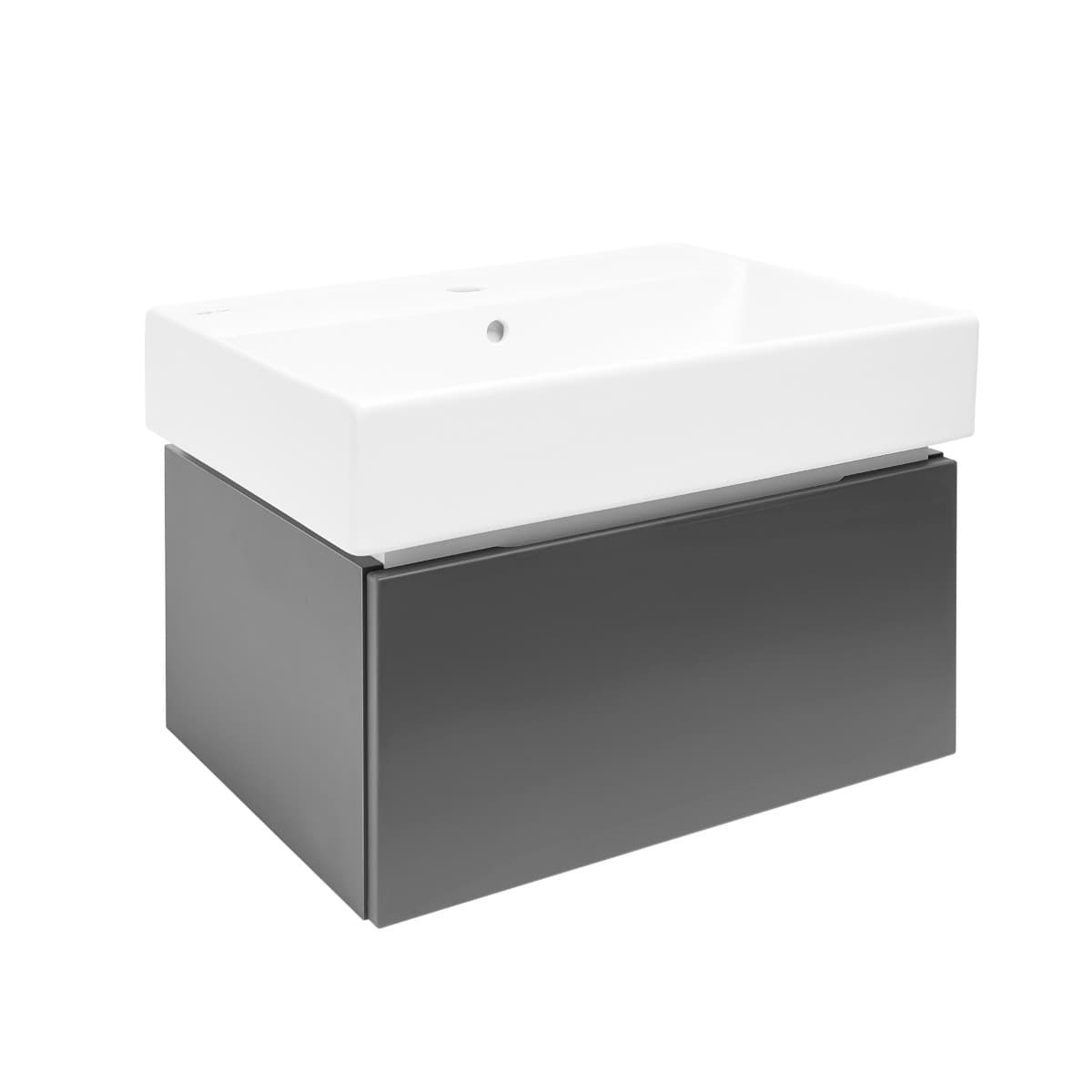 Koupelnová skříňka s umyvadlem SAT Feel 60x30x46 cm antracit mat SATFEEL60ANTU2 SAT