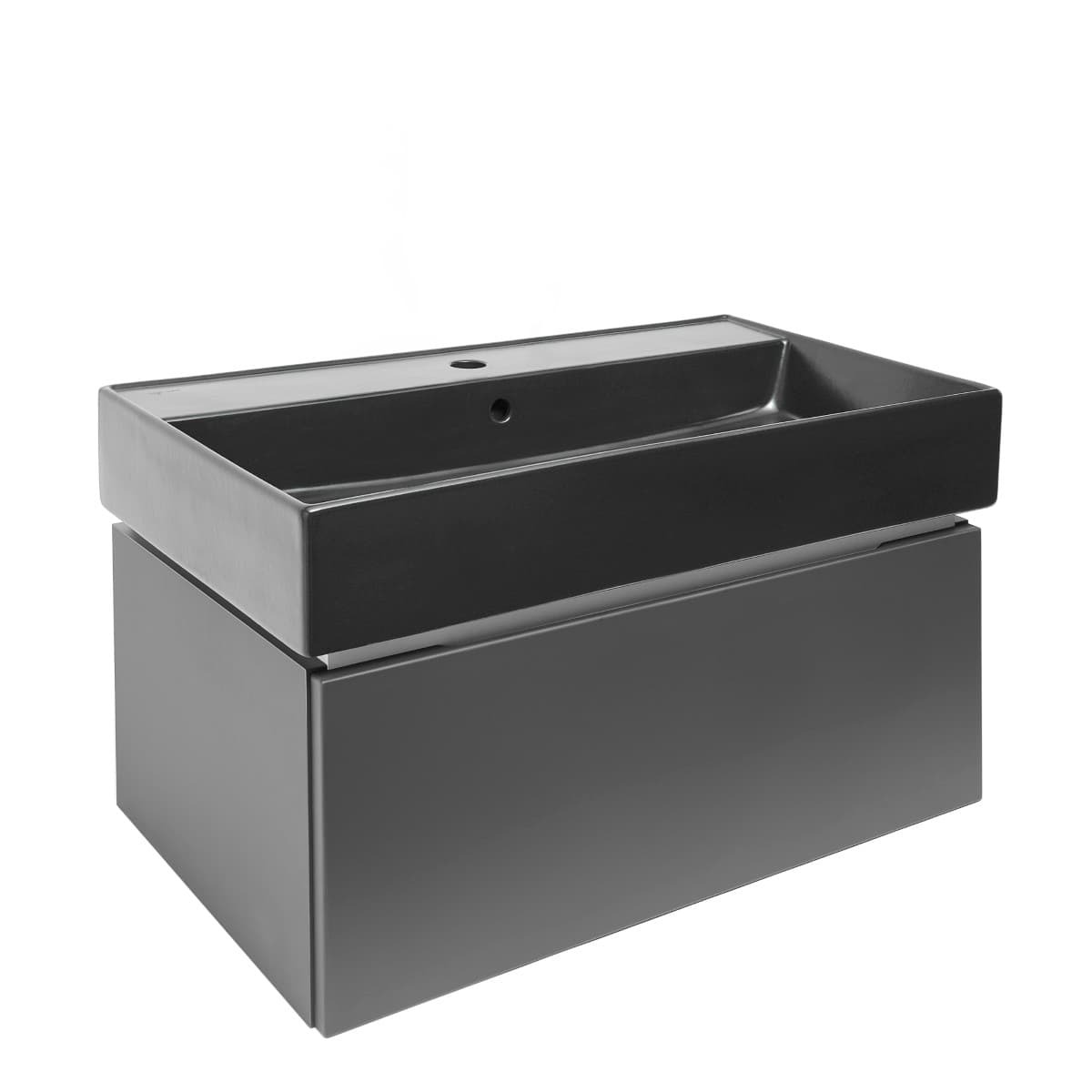 Koupelnová skříňka s umyvadlem SAT Feel 80x30x46 cm antracit mat SATFEEL80ANTU3 SAT