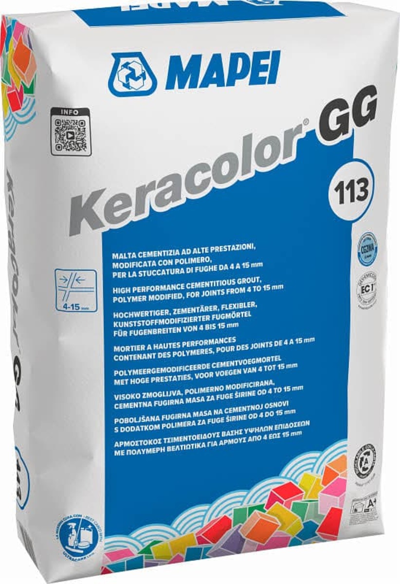 Spárovací hmota Mapei Keracolor GG cementově šedá 25 kg CG2WA KERACOLG25113 Mapei