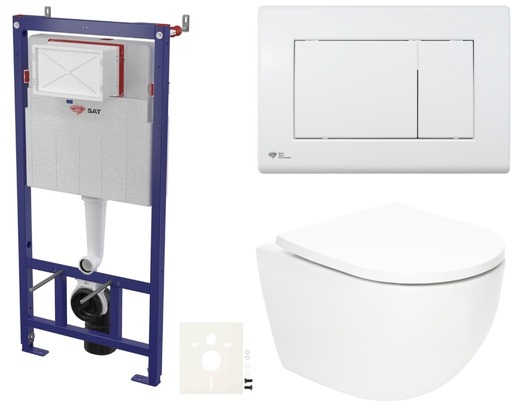 Závěsný wc set do lehkých stěn / předstěnová SAT Fusion SIKOSSTORFU20 NO BRAND