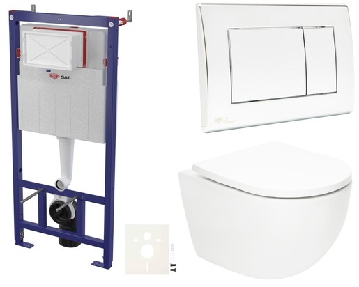 Závěsný wc set do lehkých stěn / předstěnová SAT Fusion SIKOSSTORFU21 NO BRAND