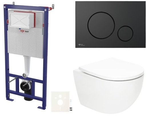 Závěsný wc set do lehkých stěn / předstěnová SAT Fusion SIKOSSTORFU68 NO BRAND