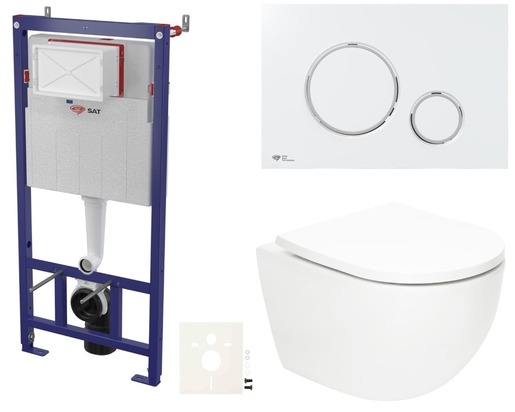 Závěsný wc set do lehkých stěn / předstěnová SAT Fusion SIKOSSTORFU70 NO BRAND