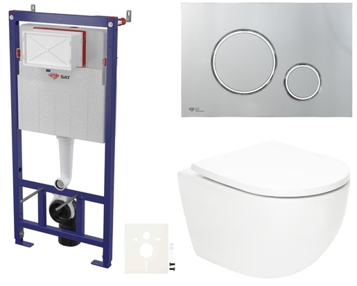 Závěsný wc set do lehkých stěn / předstěnová SAT Fusion SIKOSSTORFU71 NO BRAND
