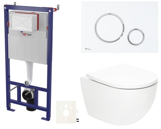 Závěsný wc set do lehkých stěn / předstěnová SAT Fusion SIKOSSTORFU76 NO BRAND