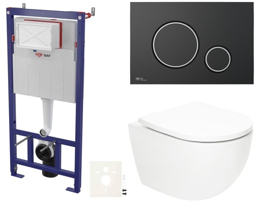 Závěsný wc set do lehkých stěn / předstěnová SAT Fusion SIKOSSTORFU78 NO BRAND