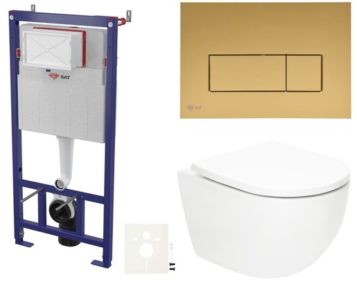 Závěsný wc set do lehkých stěn / předstěnová SAT Fusion SIKOSSTORFUGM NO BRAND
