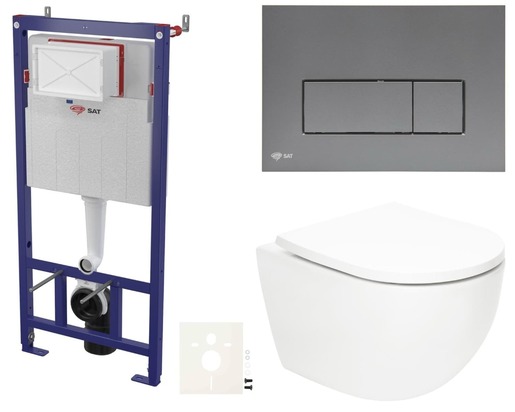 Závěsný wc set do lehkých stěn / předstěnová SAT Fusion SIKOSSTORFUGMM NO BRAND