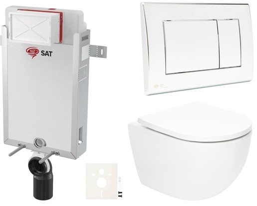 Závěsný wc set k zazdění SAT Fusion SIKOSZTORFU21 NO BRAND