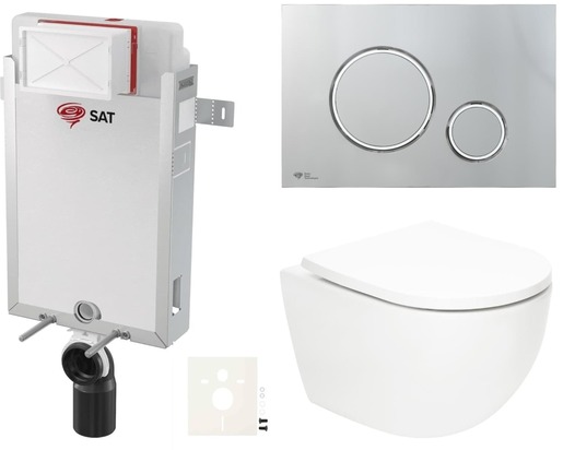 Závěsný wc set k zazdění SAT Fusion SIKOSZTORFU71 NO BRAND