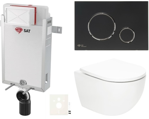 Závěsný wc set k zazdění SAT Fusion SIKOSZTORFU78 NO BRAND