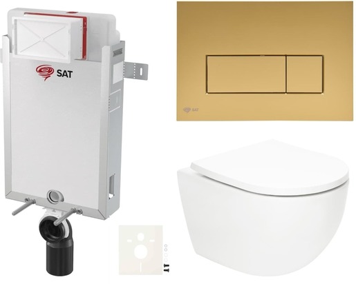 Závěsný wc set k zazdění SAT Fusion SIKOSZTORFUGM NO BRAND