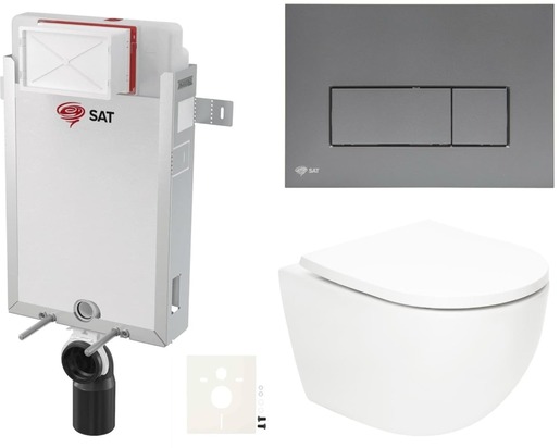 Závěsný wc set k zazdění SAT Fusion SIKOSZTORFUGMM NO BRAND