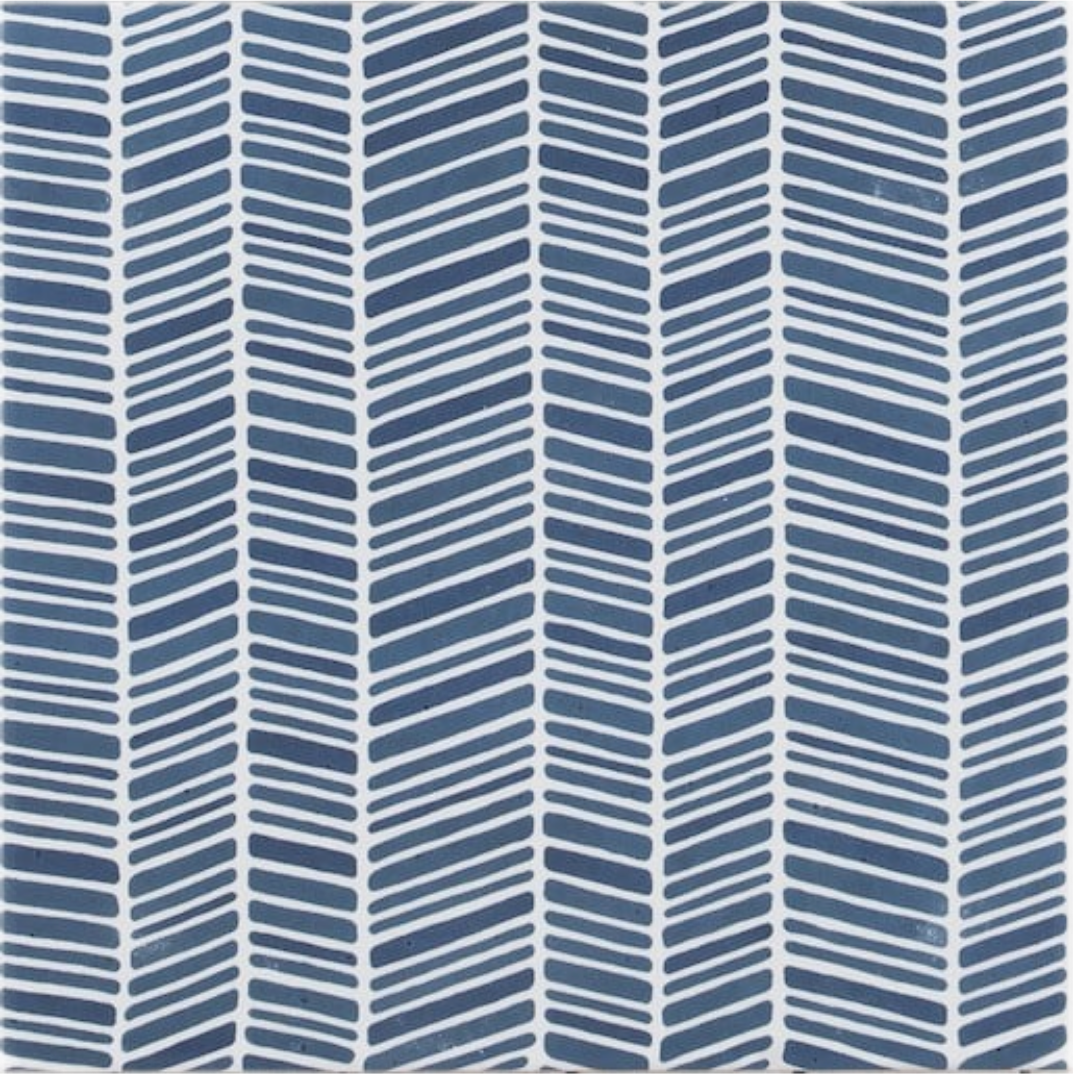 Dlažba Tonalite Aquarel navy blu cream 15x15 cm mat AQUCHENC Tonalite