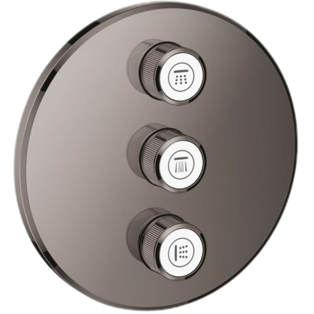 Grohe Grohtherm SmartControl sprchová a vanová baterie bez podomítkového tělesa hard graphite 29122a00 G29122A00 Grohe