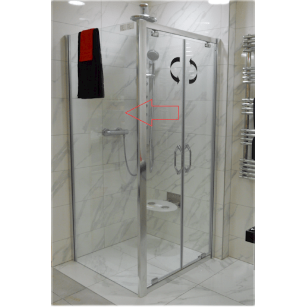 Hüppe Next boční zástěna ke sprchovým dveřím 90 cm 140505.069.322 Hüppe