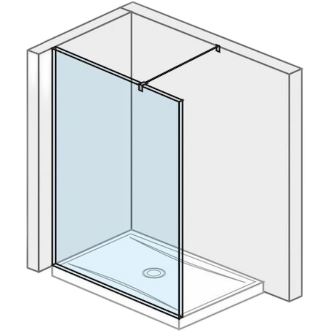 Jika Pure sprchová zástěna walk-in 100 cm h2694280026681 6942.8.002.668.1 Jika