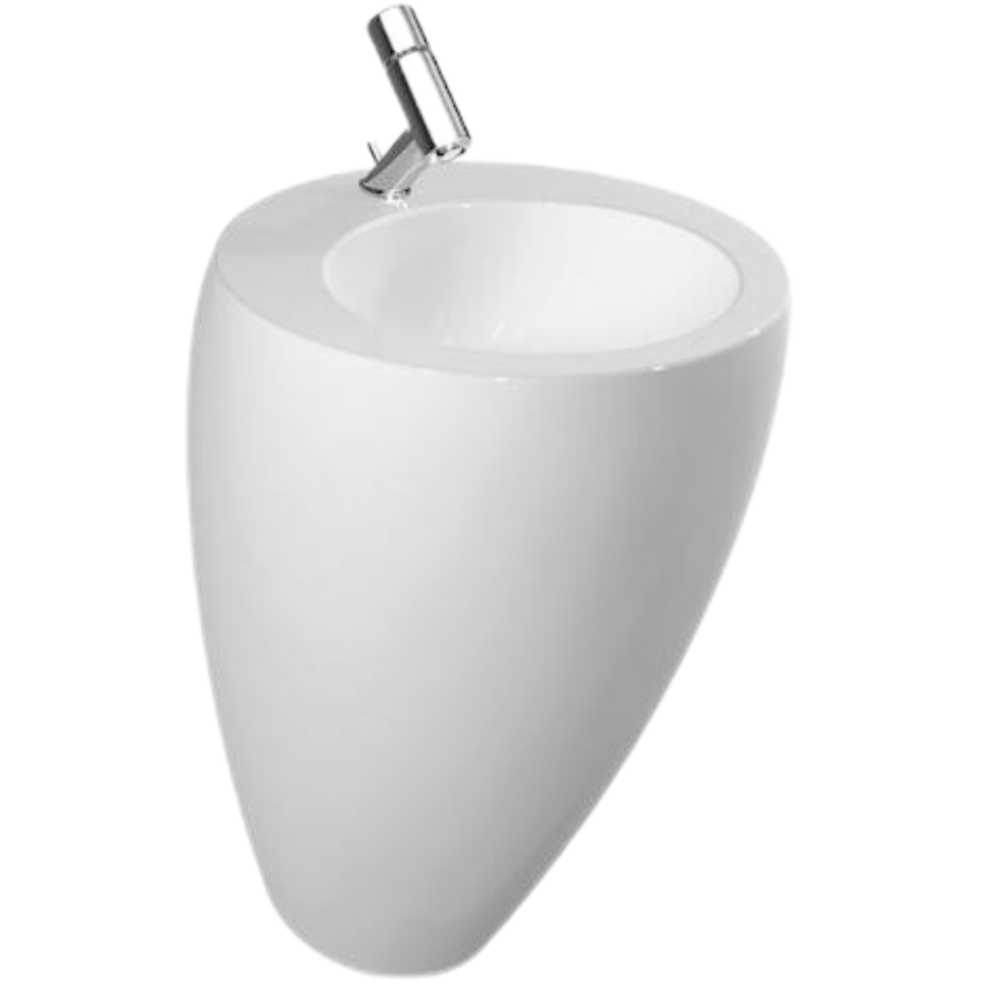 Laufen Alessi volně stojící umyvadlo 53x53 cm otvor pro baterii uprostřed h8119714001041 1197.1.400.104.1 Laufen