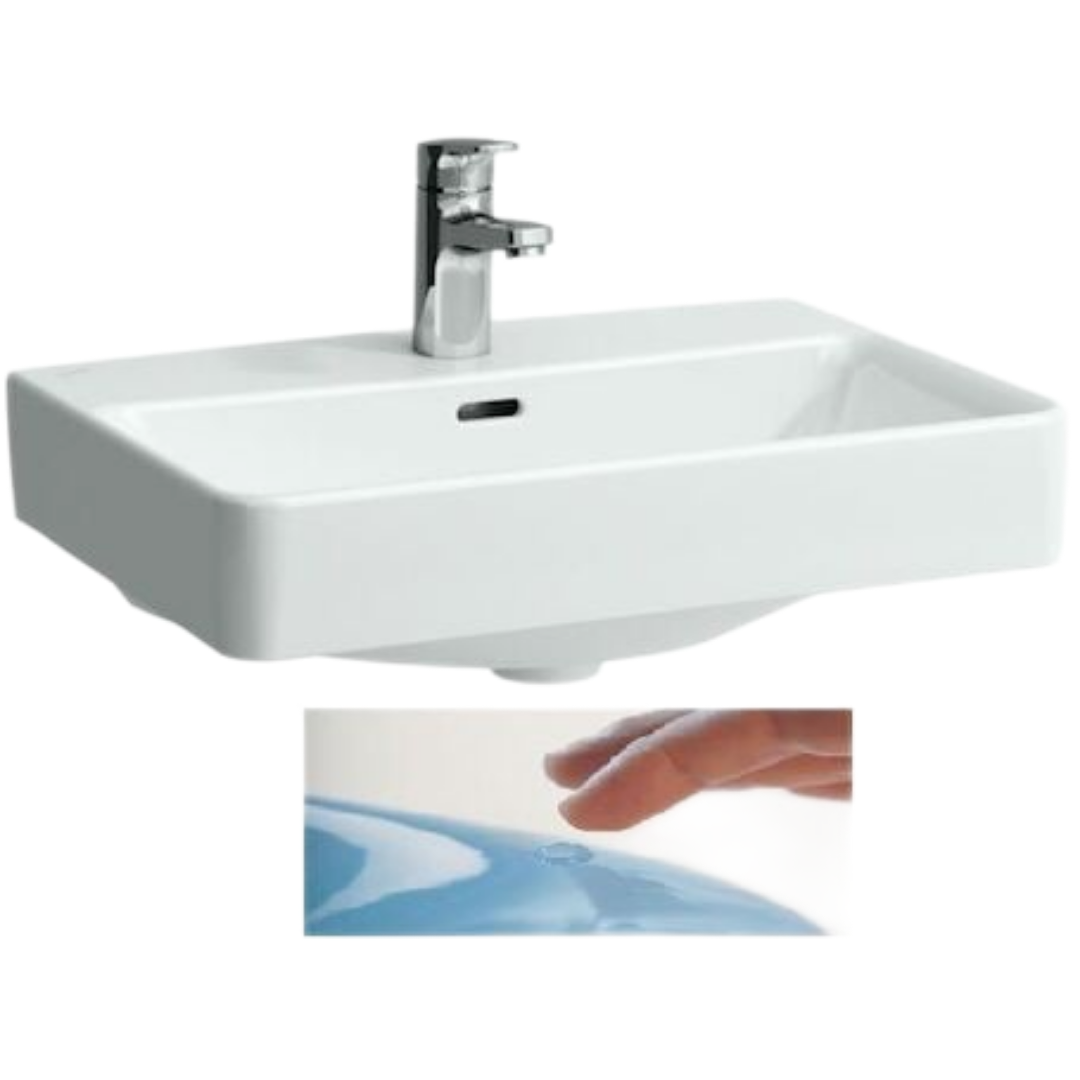 Laufen Pro S umyvadlo 55x38 cm otvor pro baterii uprostřed h8189584001041 1895.8.400.104.1 Laufen
