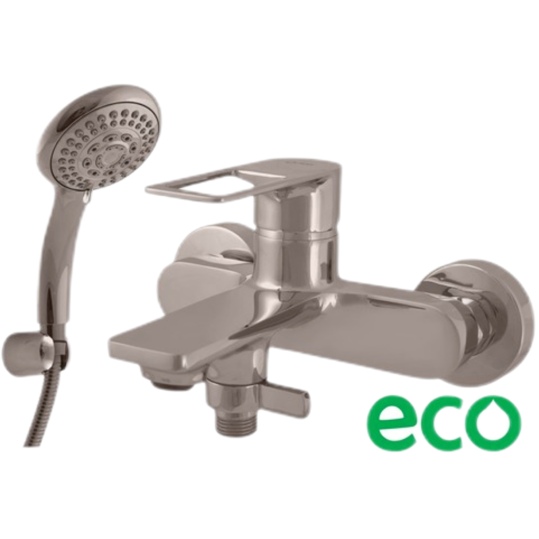 Vanová baterie RAV SLEZÁK Nil se sprchovým setem 150 mm metal grey NL254.5/1MGL RAV SLEZÁK