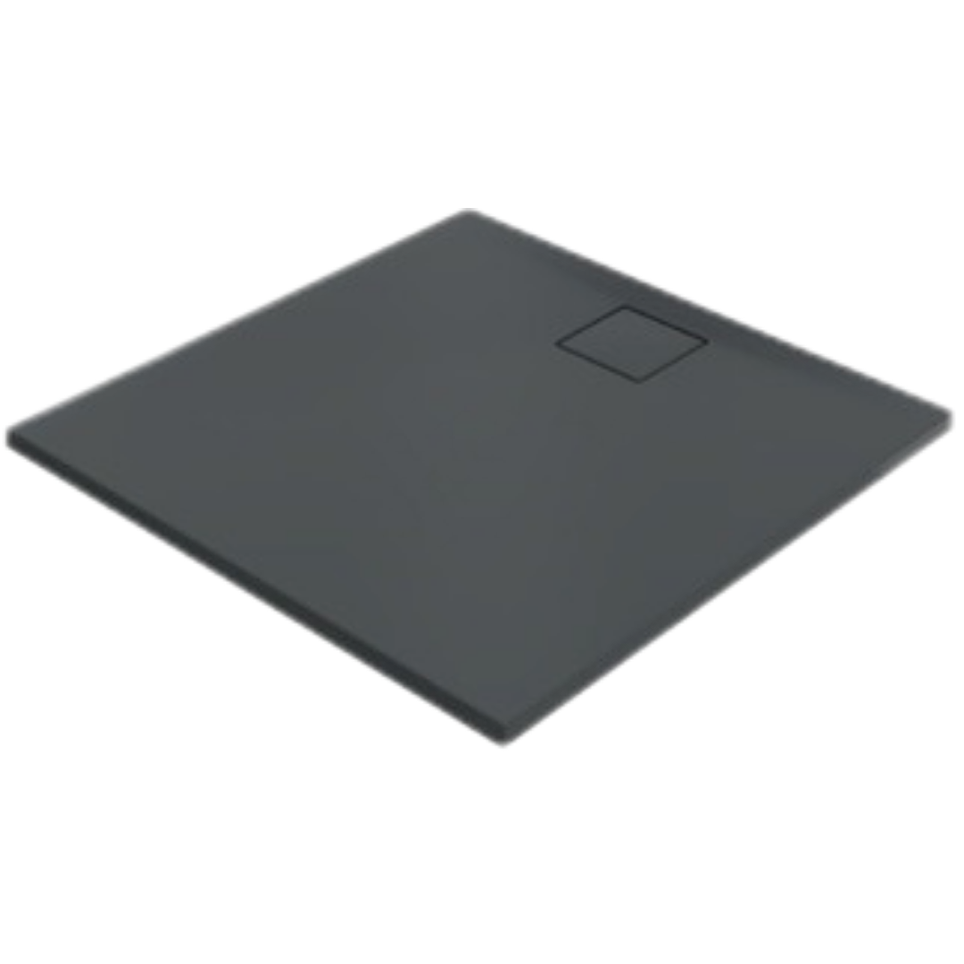Hüppe EasyFlat sprchová vanička čtvercová 90x90 cm litý mramor antracitová matná EF0101.128 Hüppe