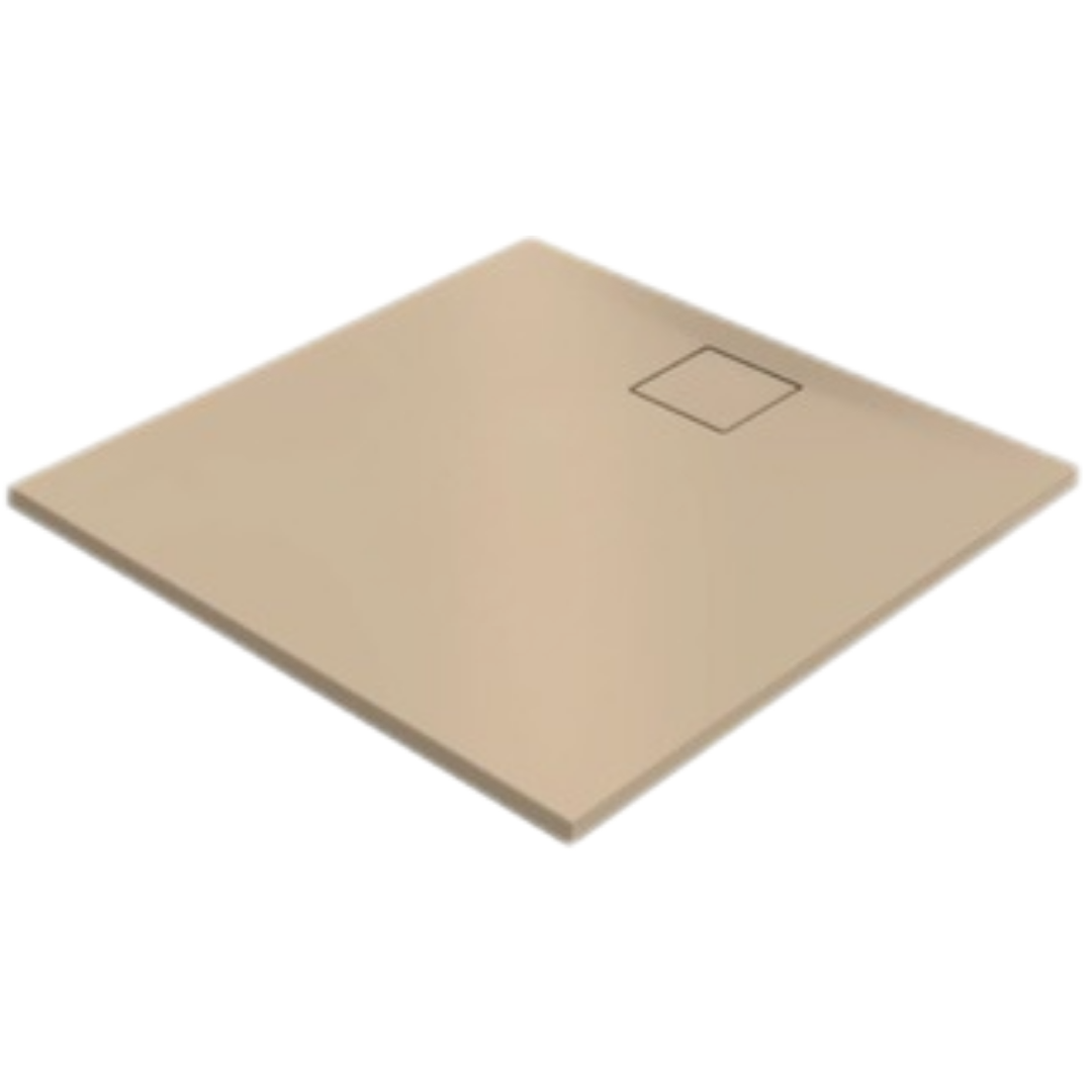 Hüppe EasyFlat sprchová vanička čtvercová 90x90 cm litý mramor béžová matná EF0101.037 Hüppe
