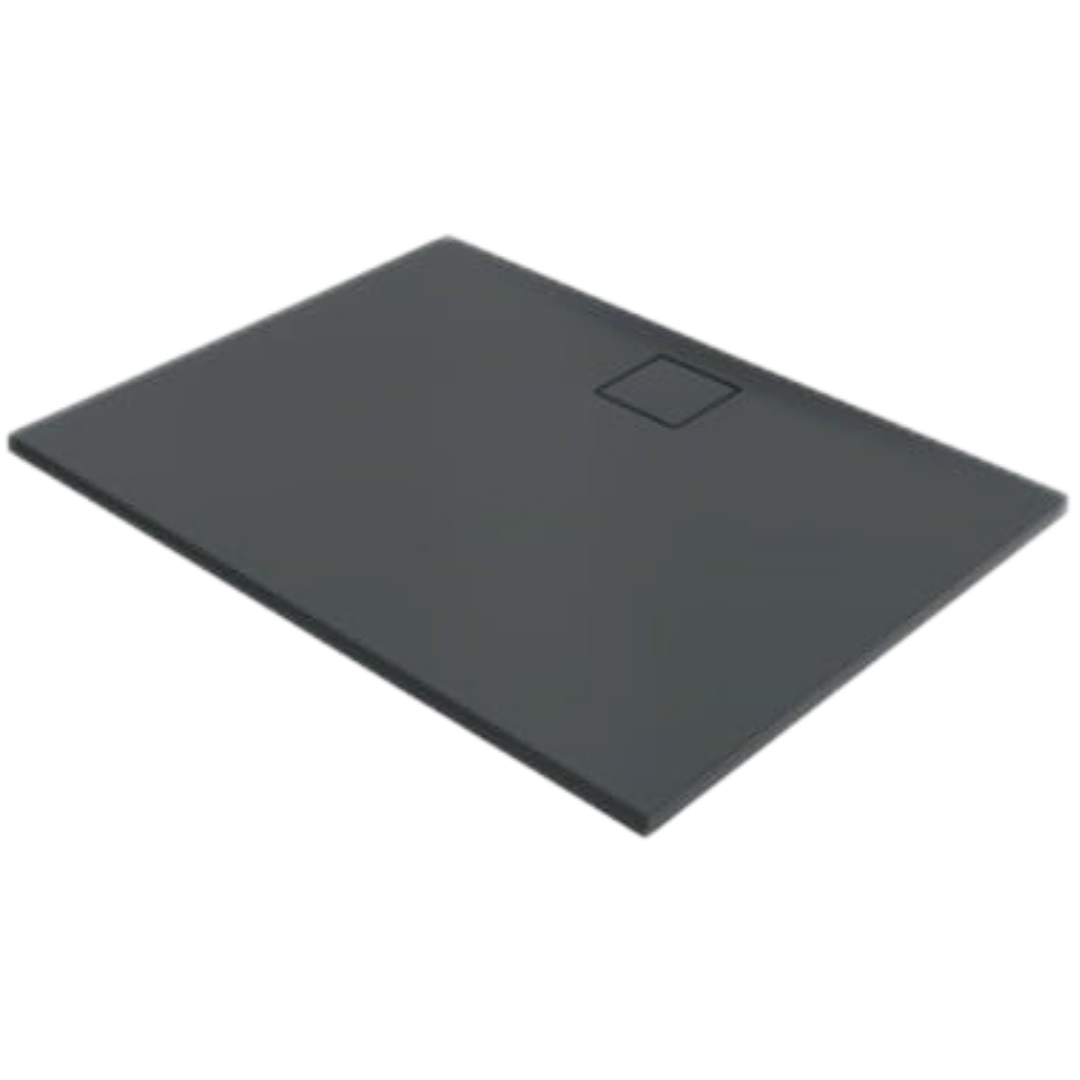 Hüppe EasyFlat sprchová vanička obdélníková 120x100 cm litý mramor antracitová matná EF0116.128 Hüppe