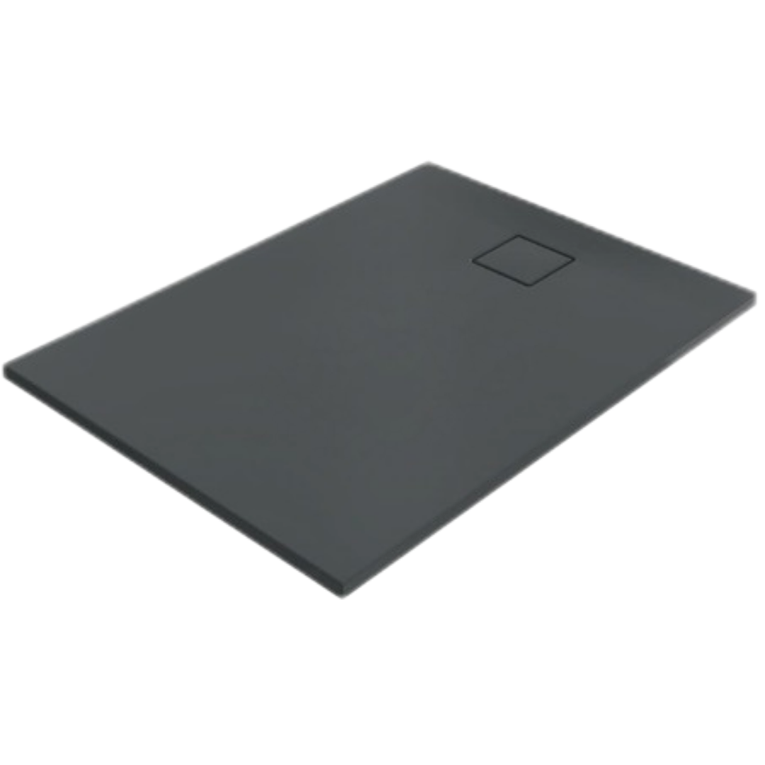 Hüppe EasyFlat sprchová vanička obdélníková 140x80 cm litý mramor antracitová matná EF0205.128 Hüppe