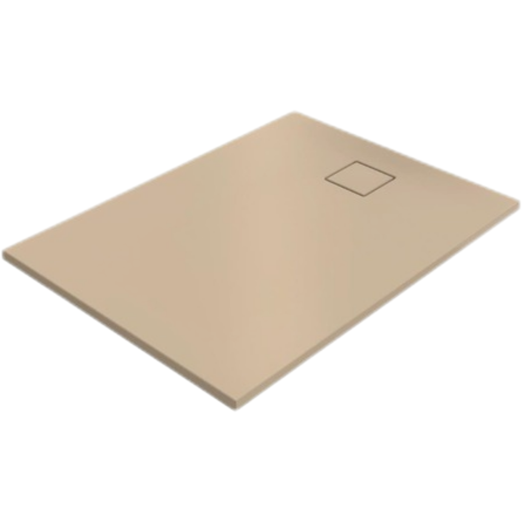 Hüppe EasyFlat sprchová vanička obdélníková 140x80 cm litý mramor béžová matná EF0205.037 Hüppe