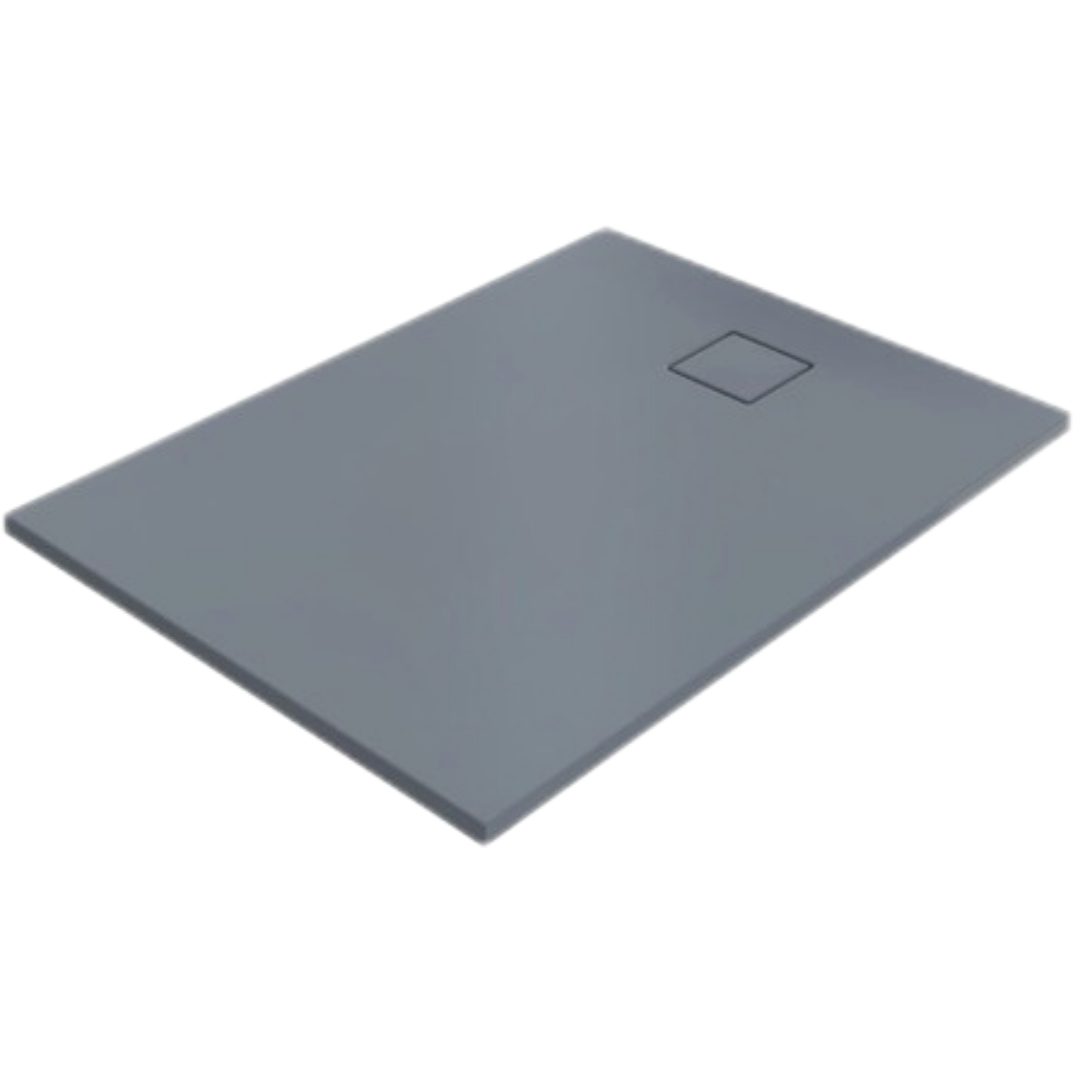 Hüppe EasyFlat sprchová vanička obdélníková 140x80 cm litý mramor šedá matná EF0205.026 Hüppe
