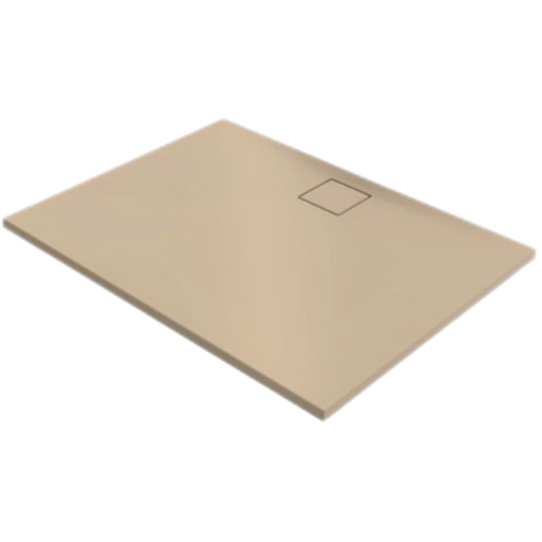 Hüppe EasyFlat sprchová vanička obdélníková 140x90 cm litý mramor béžová matná EF0111.037 Hüppe