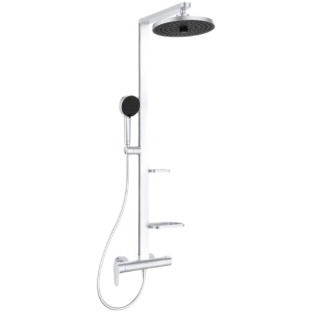 Ideal Standard Alu+ sprchový systém s poličkou silver BD584SI Ideal Standard