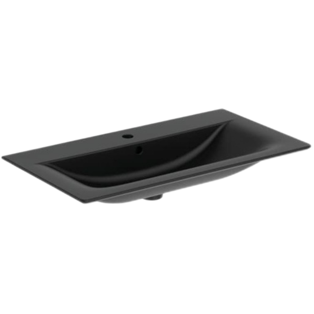 Ideal Standard Connect Air nábytkové umyvadlo 84x46 cm silk black mat otvor pro baterii uprostřed E0279V3 Ideal Standard