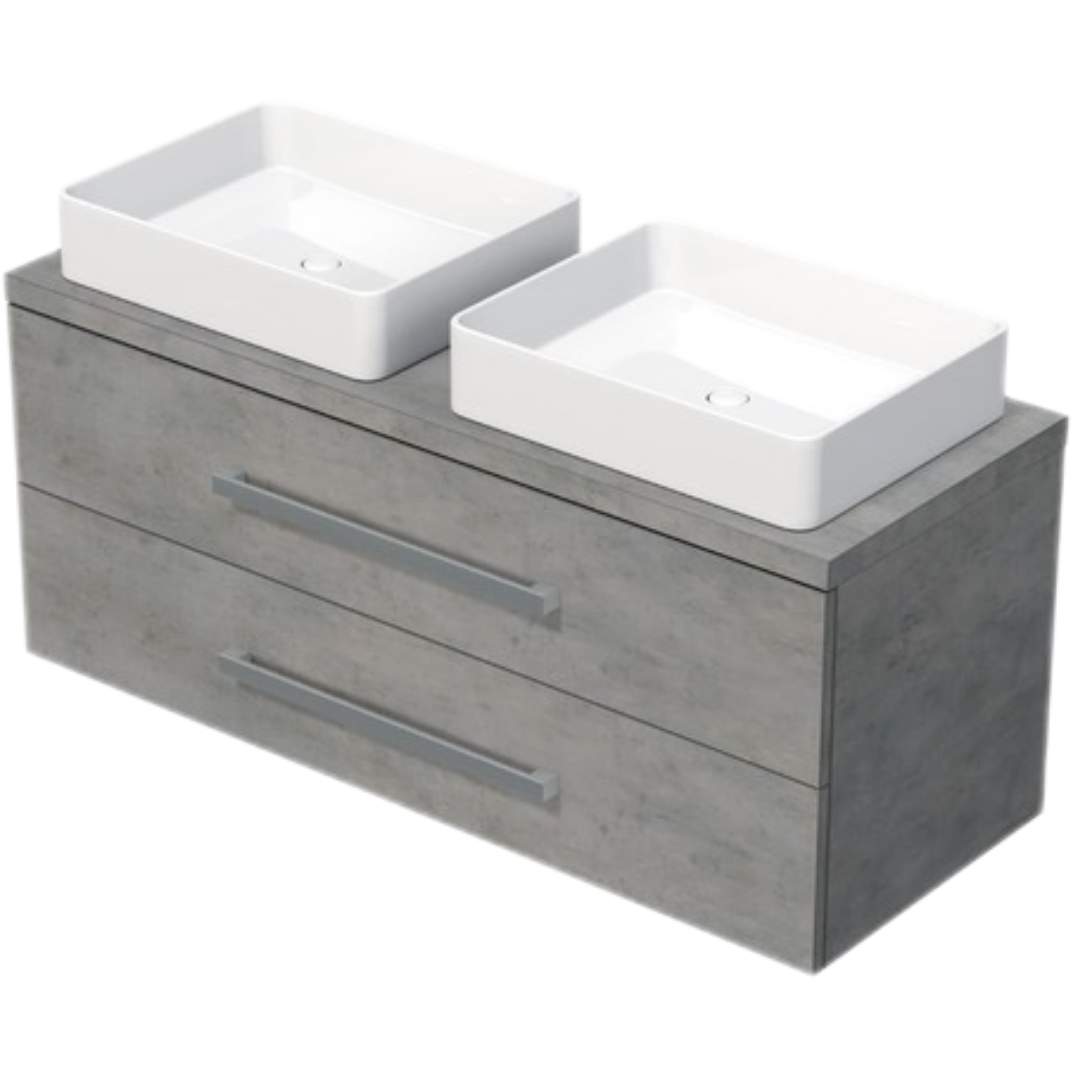 Koupelnová skříňka Naturel Cube Way 120x53x46 cm beton mat CUBE461203BESAT50 Naturel