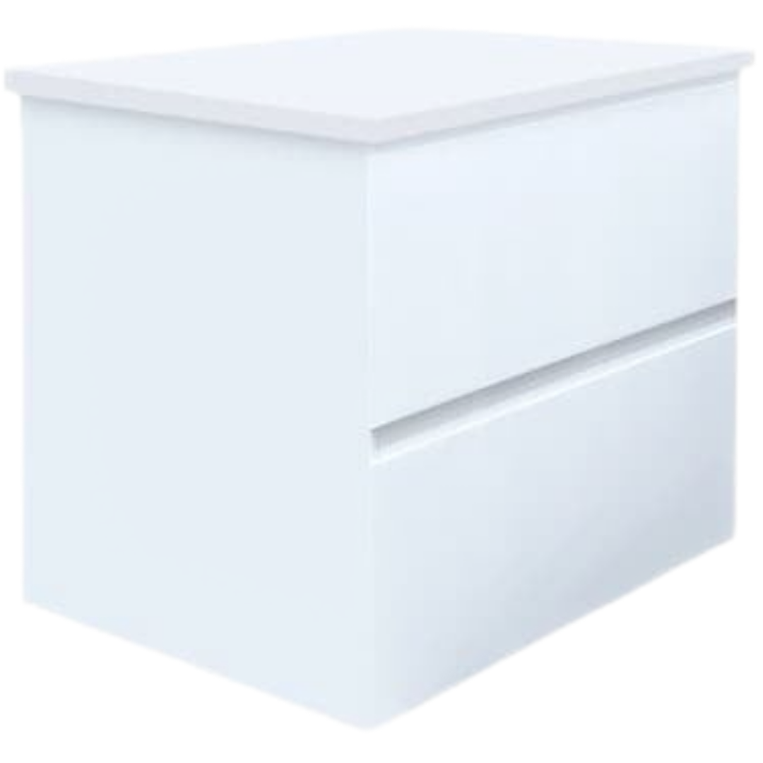 Koupelnová skříňka s krycí deskou SAT B-Way 59x50x45 cm bílá lesk BWAY260WDESK SAT