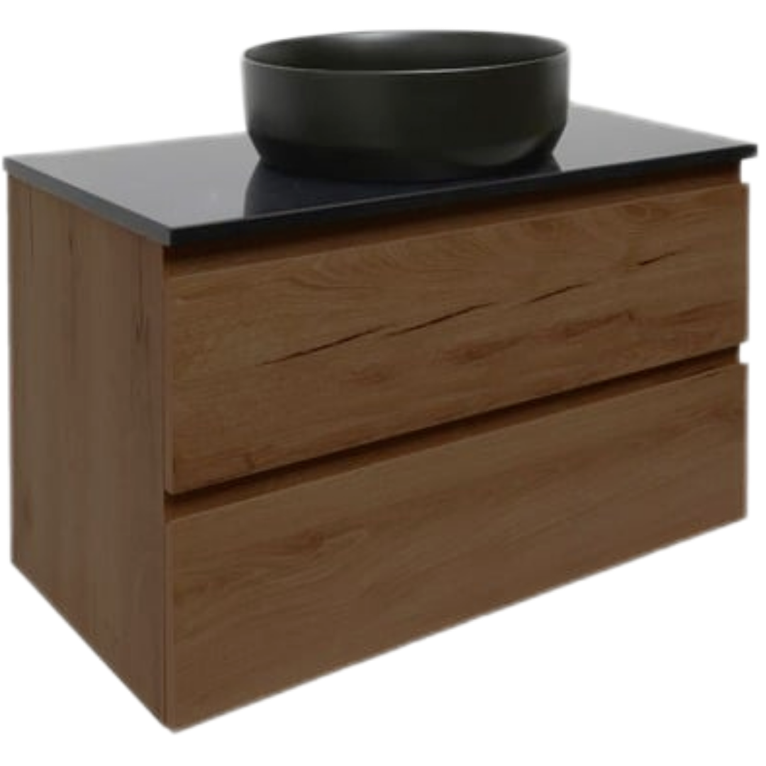 Koupelnová skříňka s technickým kamenem SAT B-Way 99x30x45 cm ořech mat BWAY100NUTTK SAT