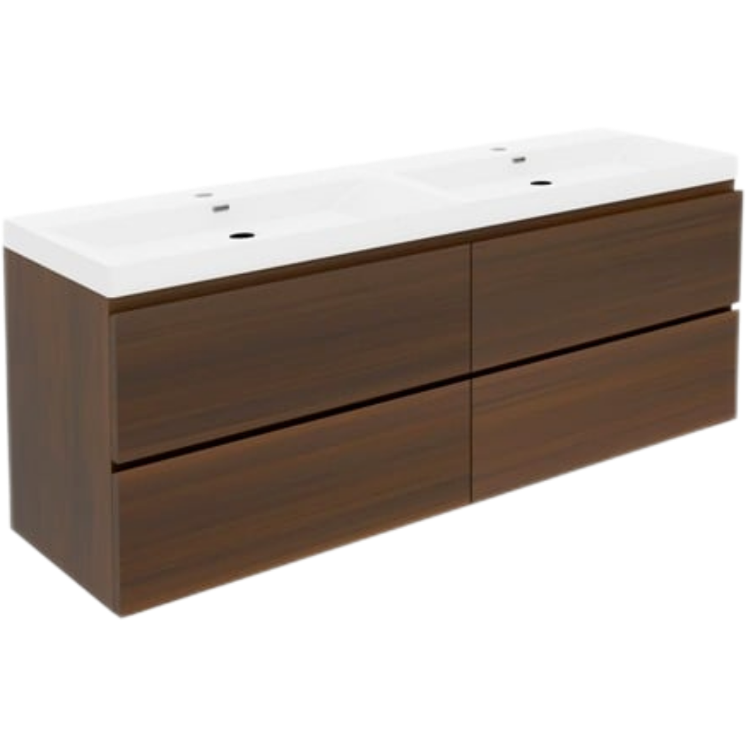 Koupelnová skříňka s umyvadlem SAT B-Way 119x50x45 cm ořech mat BWAY2120NUTU4 SAT