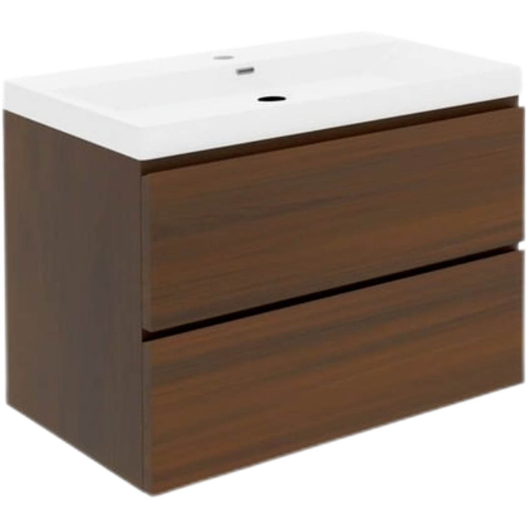 Koupelnová skříňka s umyvadlem SAT B-Way 79x30x45 cm ořech mat BWAY280NUTU4 SAT