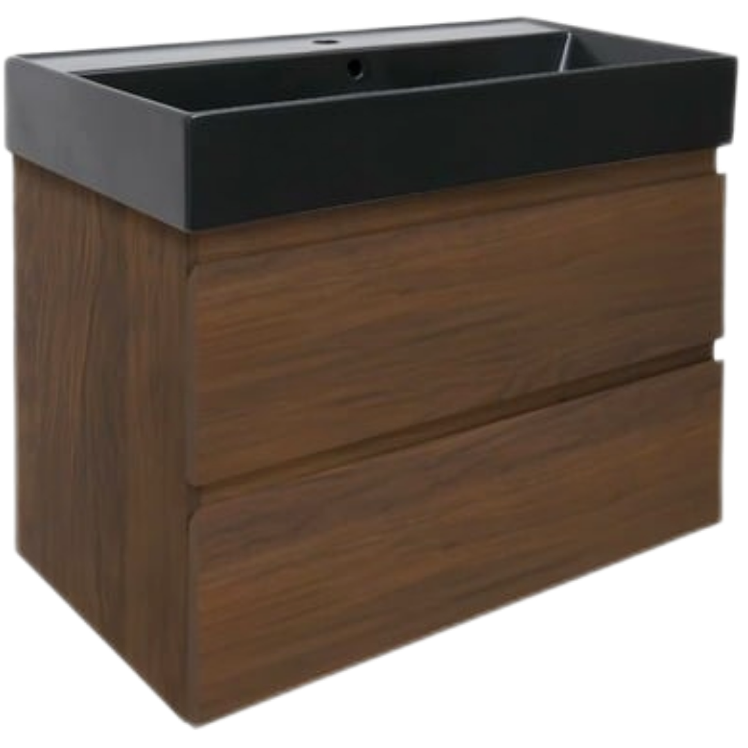 Koupelnová skříňka s umyvadlem SAT B-Way 80x30x45 cm ořech mat BWAY80NUTU4B SAT