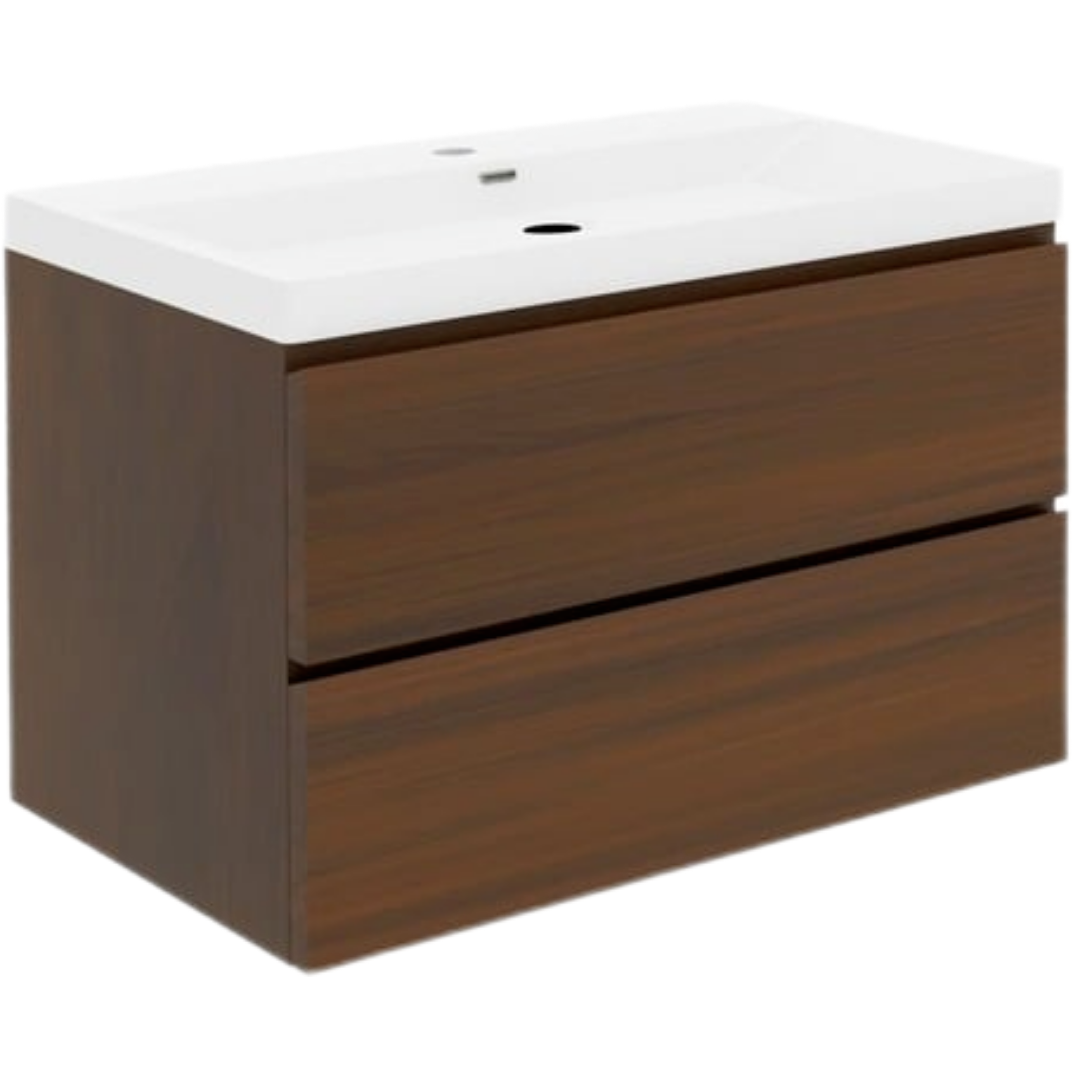 Koupelnová skříňka s umyvadlem SAT B-Way 99x30x45 cm ořech mat BWAY2100NUTU4 SAT
