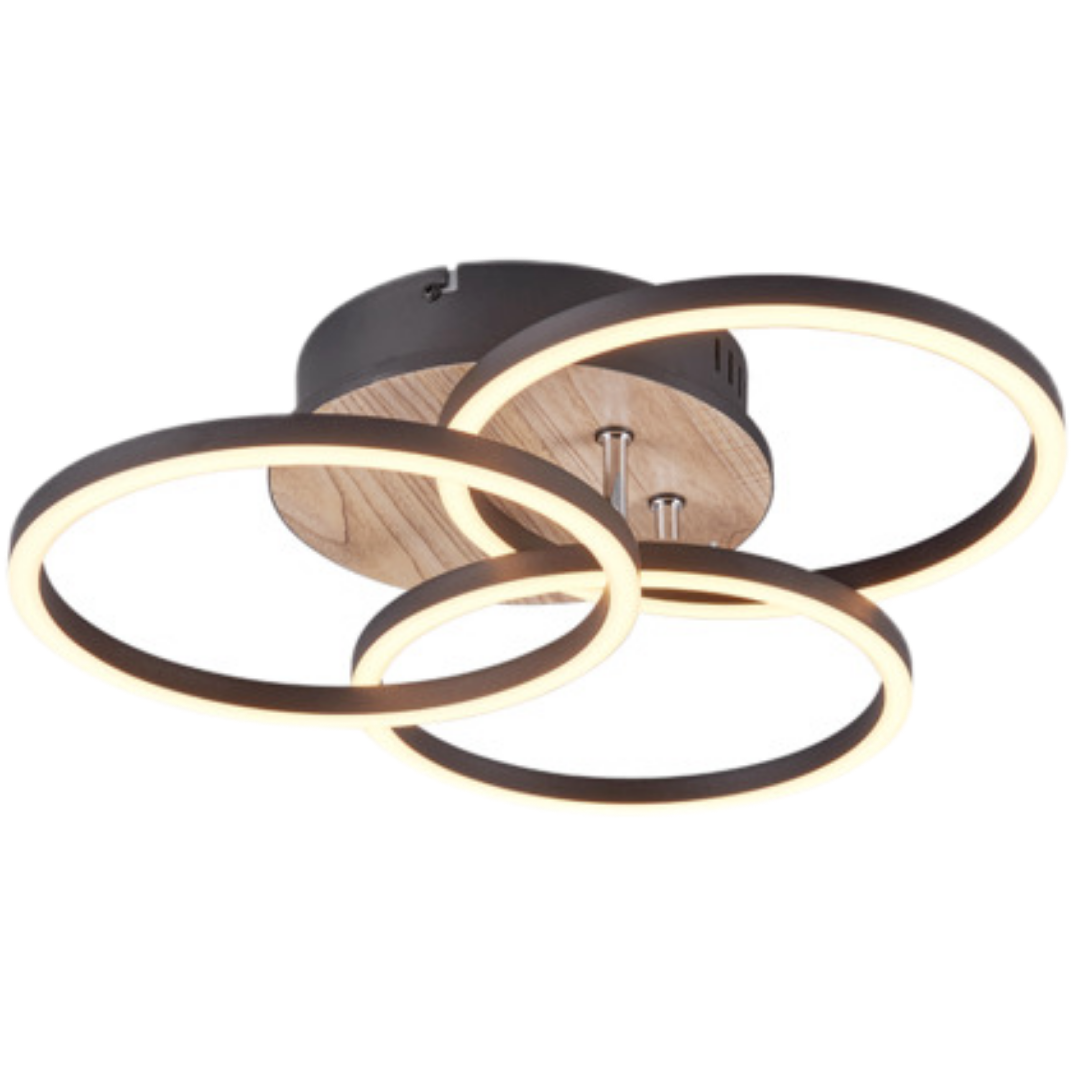 Reality Circle led stropní osvětlení dřevodekor r62823135 RER62823135 Reality