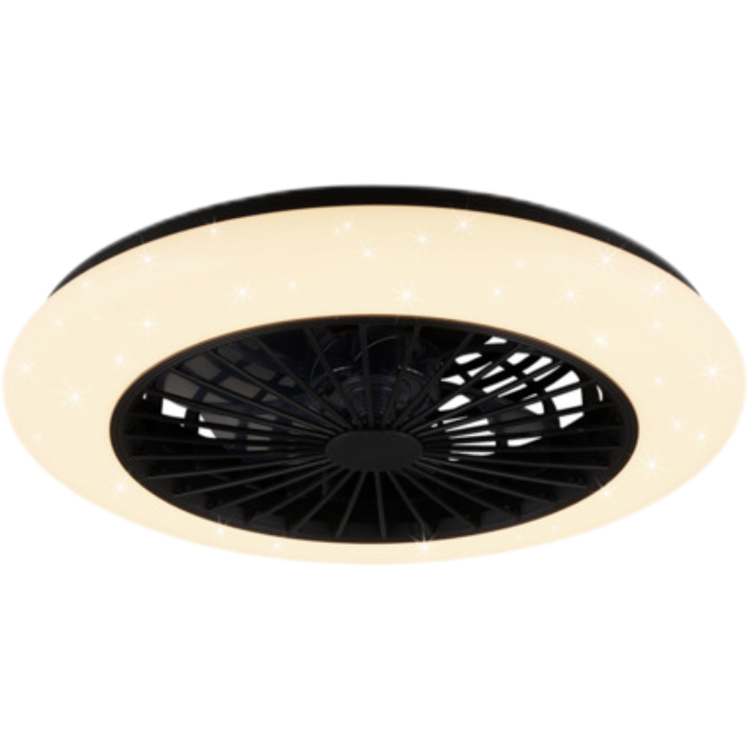 Reality Stralsund led ventilátor černá r62522132 RER62522132 Reality