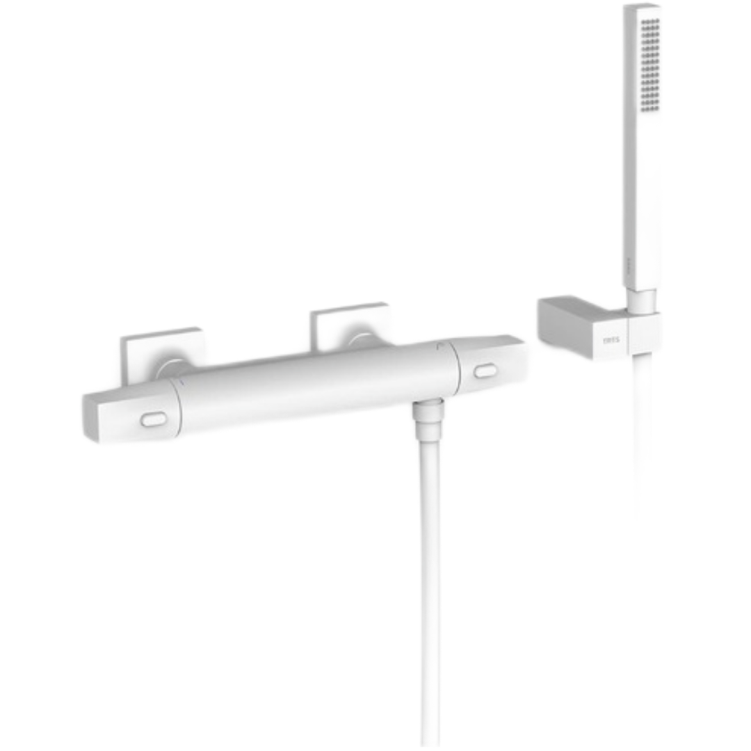 Sprchová baterie TRES Over-Wall s vanovým setem 150 mm bílá mat 19016459BM TRES
